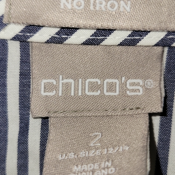 Women's Chico's No Iron Ruffled Top Size 2/XXS - Picture 4 of 6